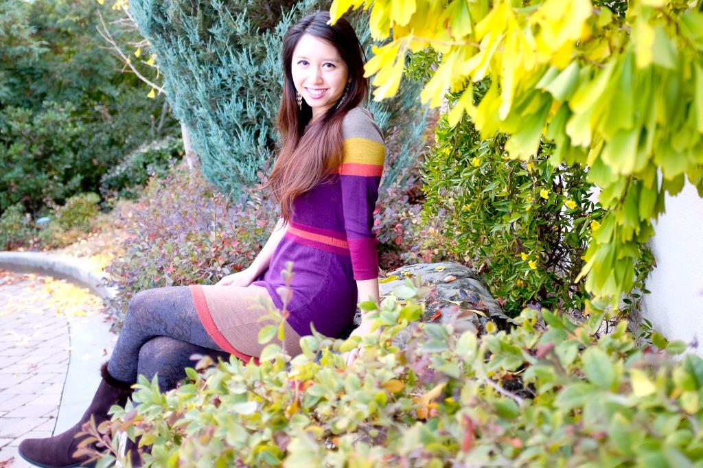 Leaves And A Sweater Dress 6