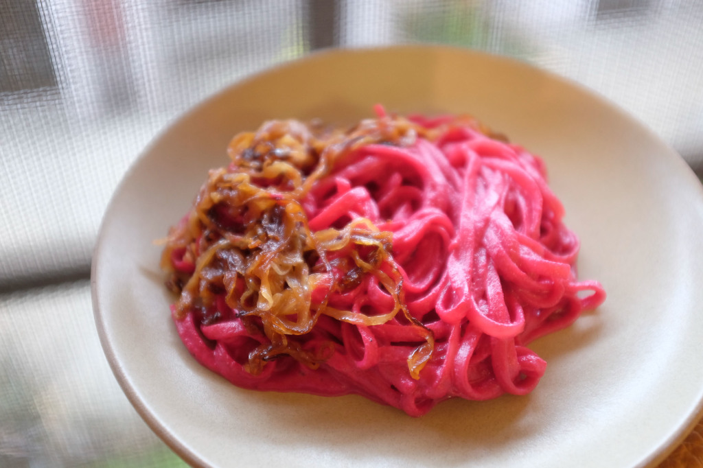 Linguine with Creamy Beet Sauce 5