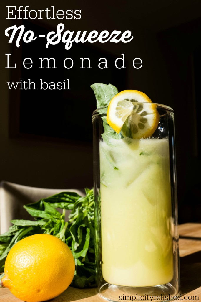 Effortless No-Squeeze Lemonade with basil